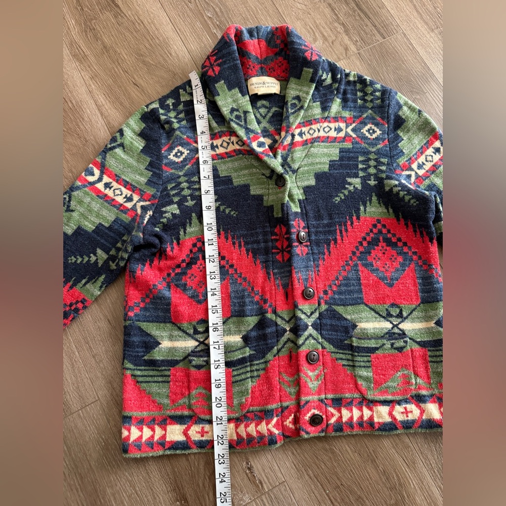 Ralph Lauren Denim Supply Aztec Southwest Navajo Cardigan ladies Large - Picture 5 of 6